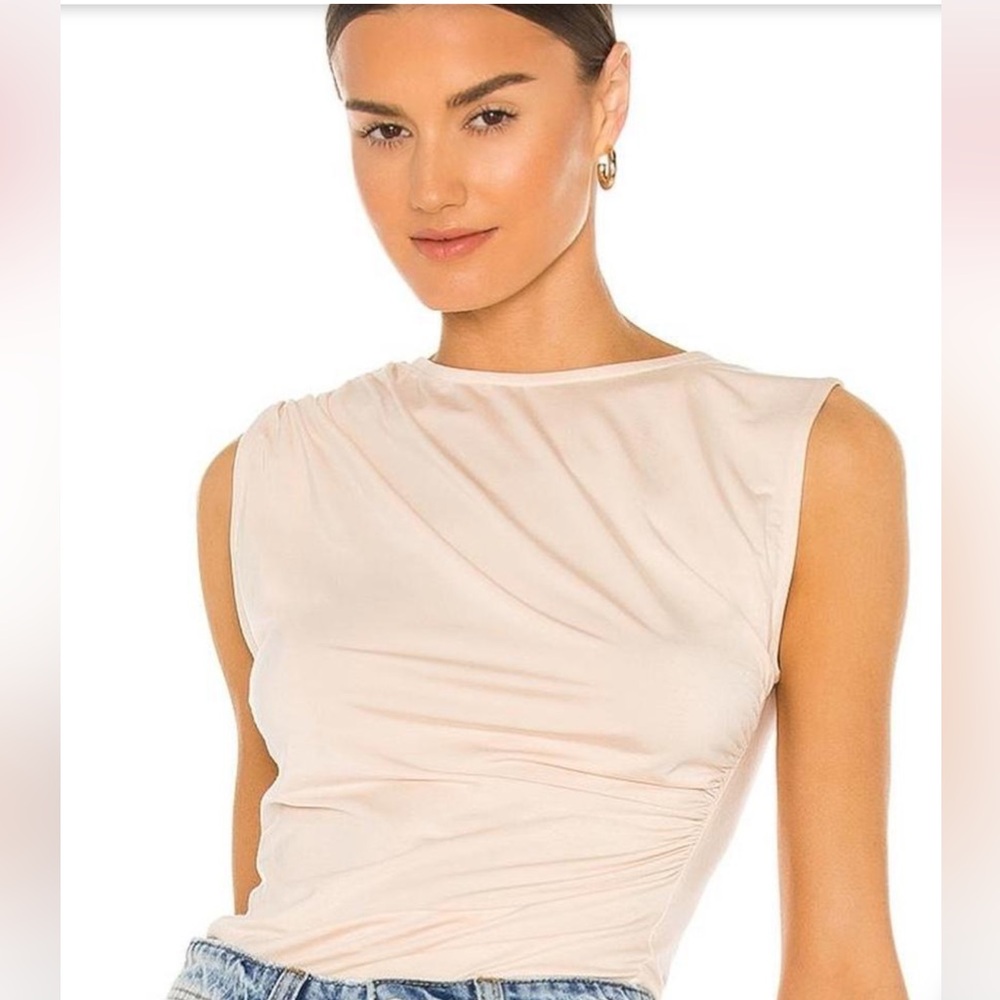 Lovers + Friends Cream Sleeveless Top